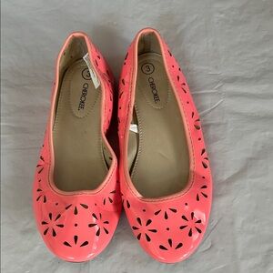Cherokee Kids Bright Pink Floral Loafers